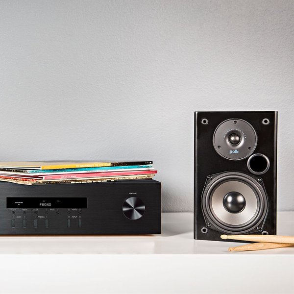 Caixa Acústica Polk Audio T15 Bookshelf 2 Vias Preta Par