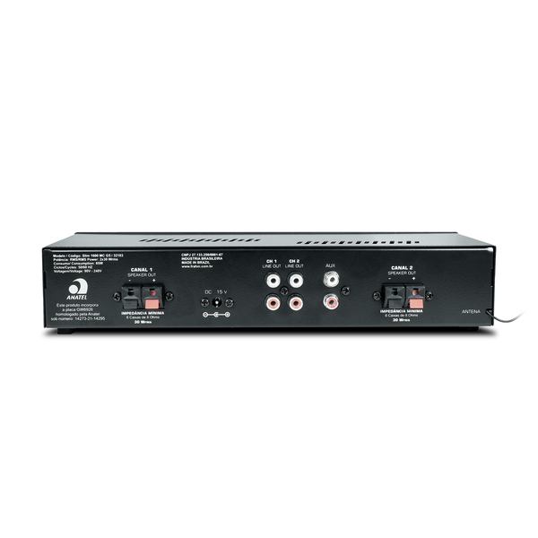 Amplificador Frahm Slim 1600 G5 Bluetooth 60w