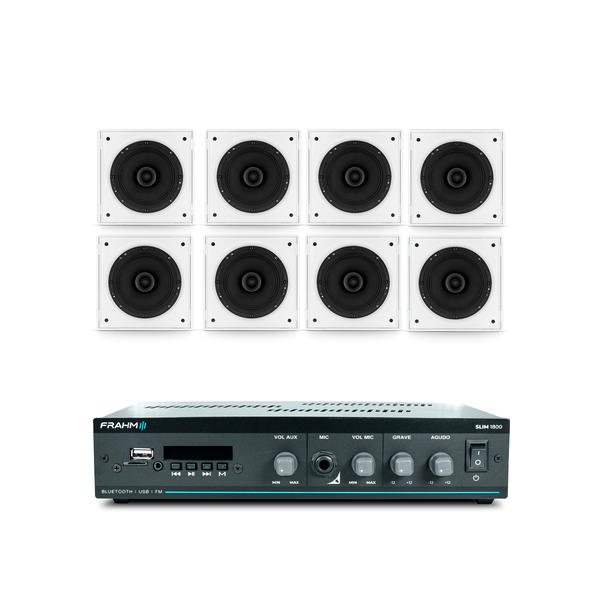kit slim 1800 g5 frahm mais 8 arandelas 6fr quadradas frahm