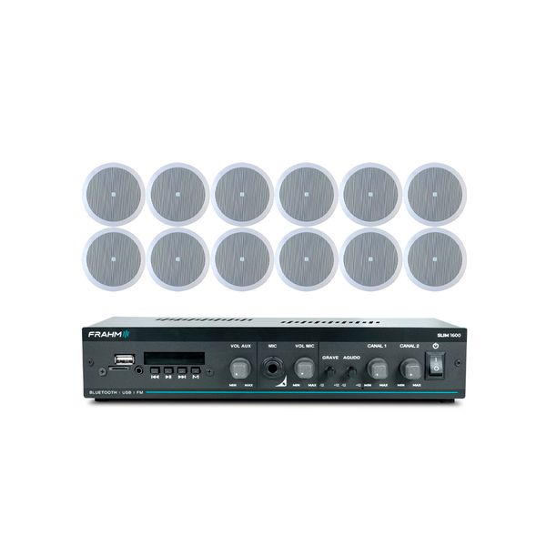kit slim 1600 g5 frahm mais 12 arandelas 6o2r jbl
