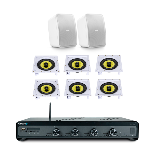 kit slim 4500 g5 mais 6 arandelas ci6s mais 1 par hs6 frahm branco