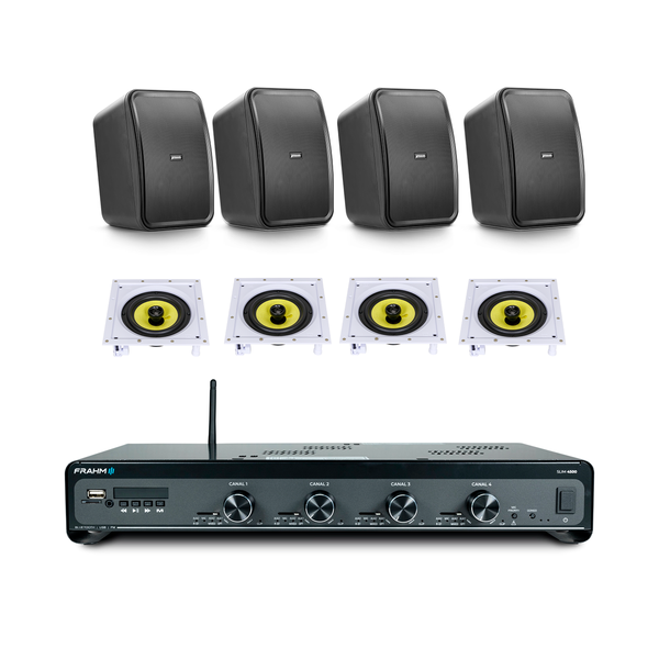 kit slim 4500 g5 mais 4 arandelas ci6s mais 2 pares hs6 frahm preto