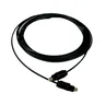 cabo fibra otica para audio toslink preto 5 metros