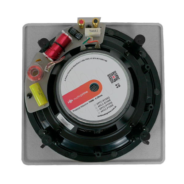 caixa de som carbon ceiling de embutir quadrada audio prime 150w 16