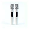 Microfone sem fio UHF Kadosh K-502M Digital duplo Mão/Bastão + Bateria Recarregável - Branco