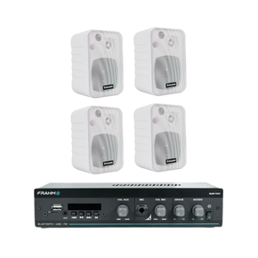 Kit Som para 4 Zonas Frahm 4500 + 8 Arandelas JBL Kevlar