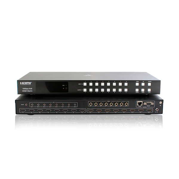 01 matrix hdmi uhd 4k 8x8 portas angular