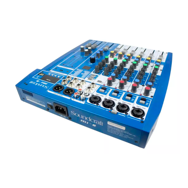 04 mesa de som interface 08 canais mi series mi 8 soundcraft