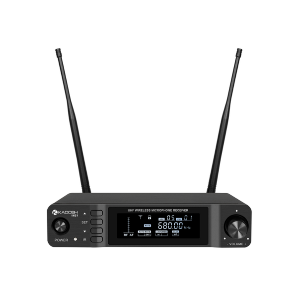 02 microfone uhf k621m bastao sem fio kadosh