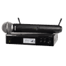 01 sistema de microfone sem fio uhf shure blx24rbr sm58 m15