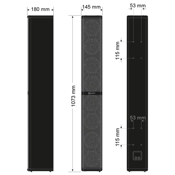 caixa acu stica passiva t 800 8 hf preta dimensa o