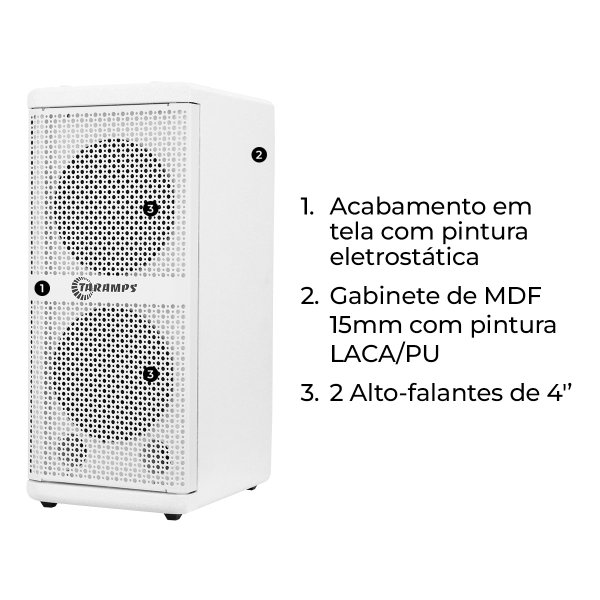 caixa acu stica passiva t 200 hf branca descric a o