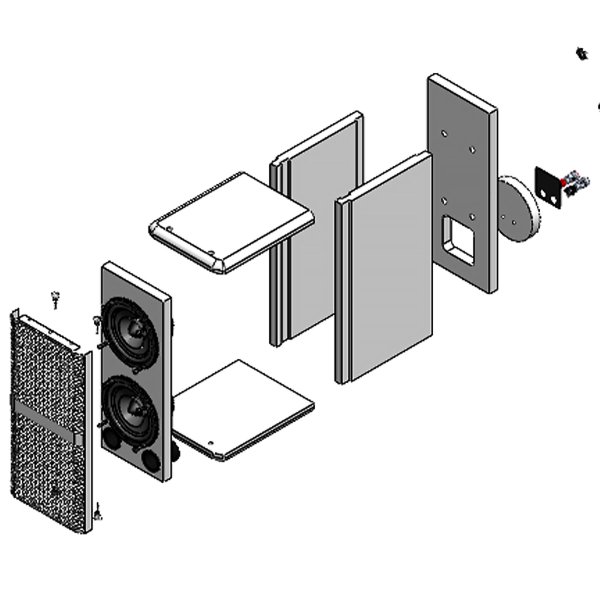 caixa acu stica passiva t 200 2 hf branca 3d