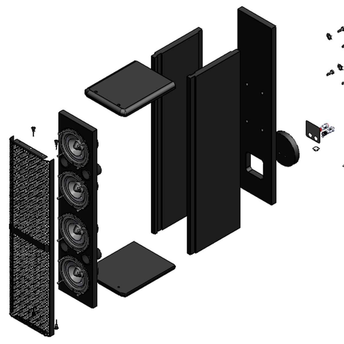 Caixa Acústica Vertical Taramps T 400.4 HF Preto