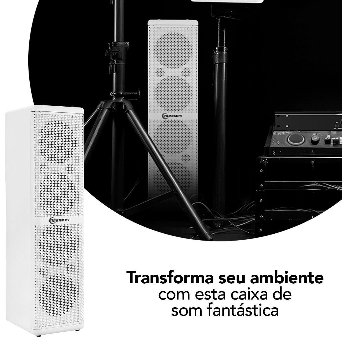 Caixa Acústica Vertical Taramps T 400.4 HF Branco