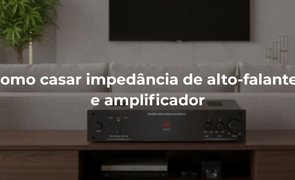 amplificador em cima de movel na sala