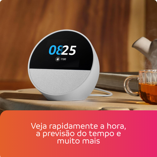 Alexa Echo Spot 2024: Despertador Inteligente e Som Vibrante