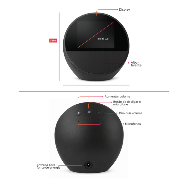 Alexa Echo Spot 2024: Despertador Inteligente e Som Vibrante
