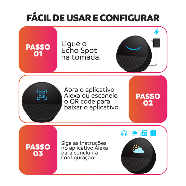 Alexa Echo Spot 2024: Despertador Inteligente e Som Vibrante