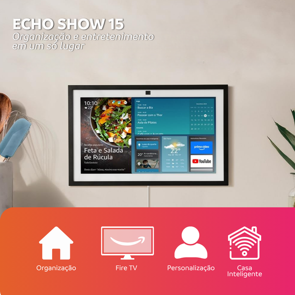 Echo Show 15 Alexa | Smart Display e Moldura Digital 15
