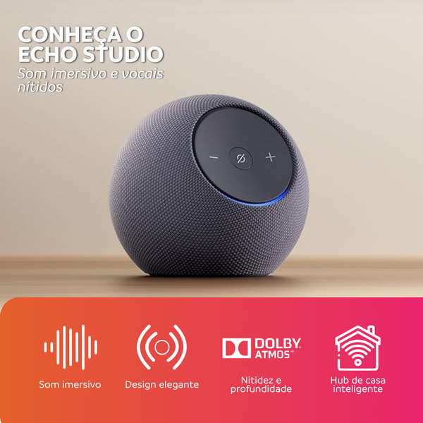 Alexa Echo Studio | O Smart Speaker mais Potente com Hub Zigbee